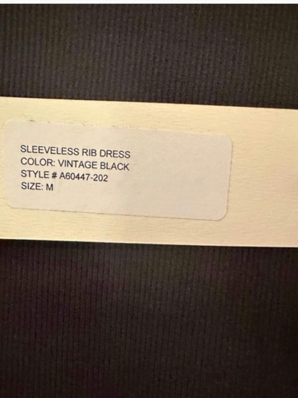 AMO Rib Knit Tank Dress Black M NWT 100% Cotton Midi Minimalist Capsule USA Made - Picture 7 of 9